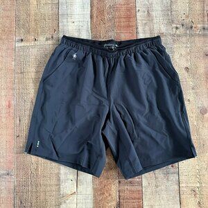 Smart Wool black sport lined 8" shorts men's small